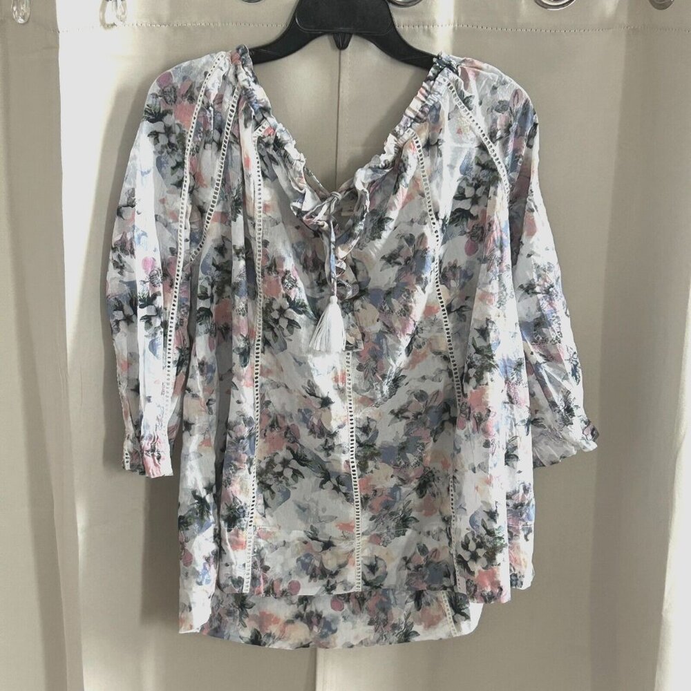 Caffe Marrakesh Women‎ Top Oversized Large Watercolor Cottagecore Boho 17105x